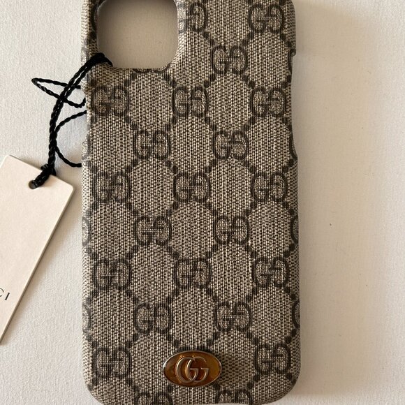 NWT GUCCI | Ophidia GG iPhone 14 plus case - Picture 1 of 7